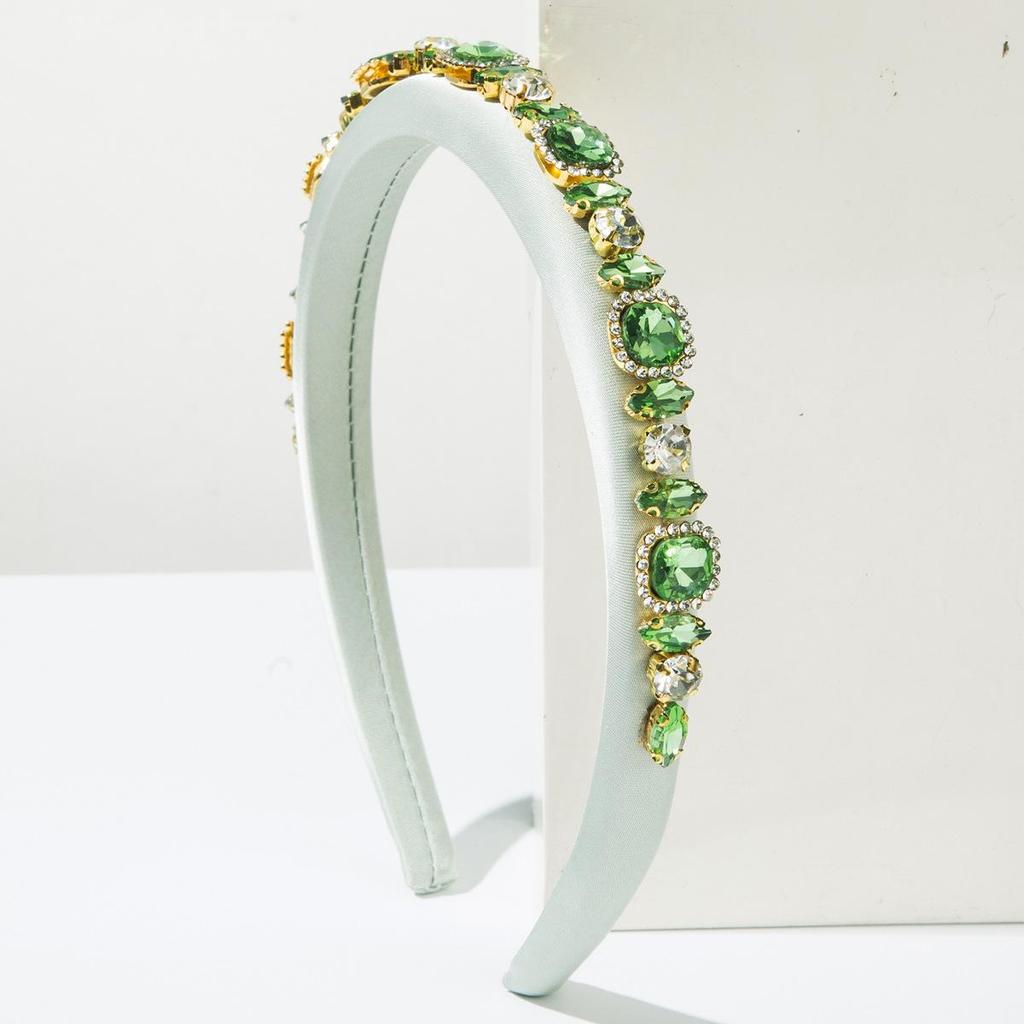 Heavy Industry Diamond Inlaid Sponge Fine Hair Headband For Women Exquisite And Versatile High-end Light Luxury Simple Hair Accessories