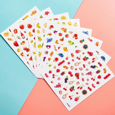 Sommer Heißer Verkauf Kühlen Obst 3D Maniküre Aufkleber Mädchen Rosa Erdbeere Kirsche Pfirsich Obst Nagel Dekorative Aufkleber