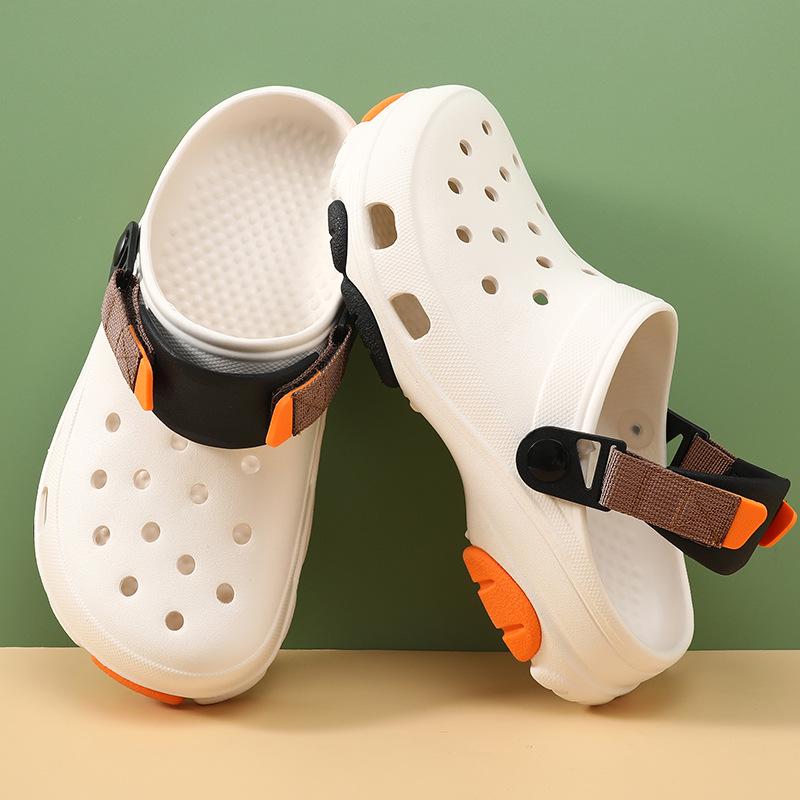 Men's Summer Outdoor Thick Sole Height-Boosting Closed Toe Breathable Non-Slip Beach Sandals