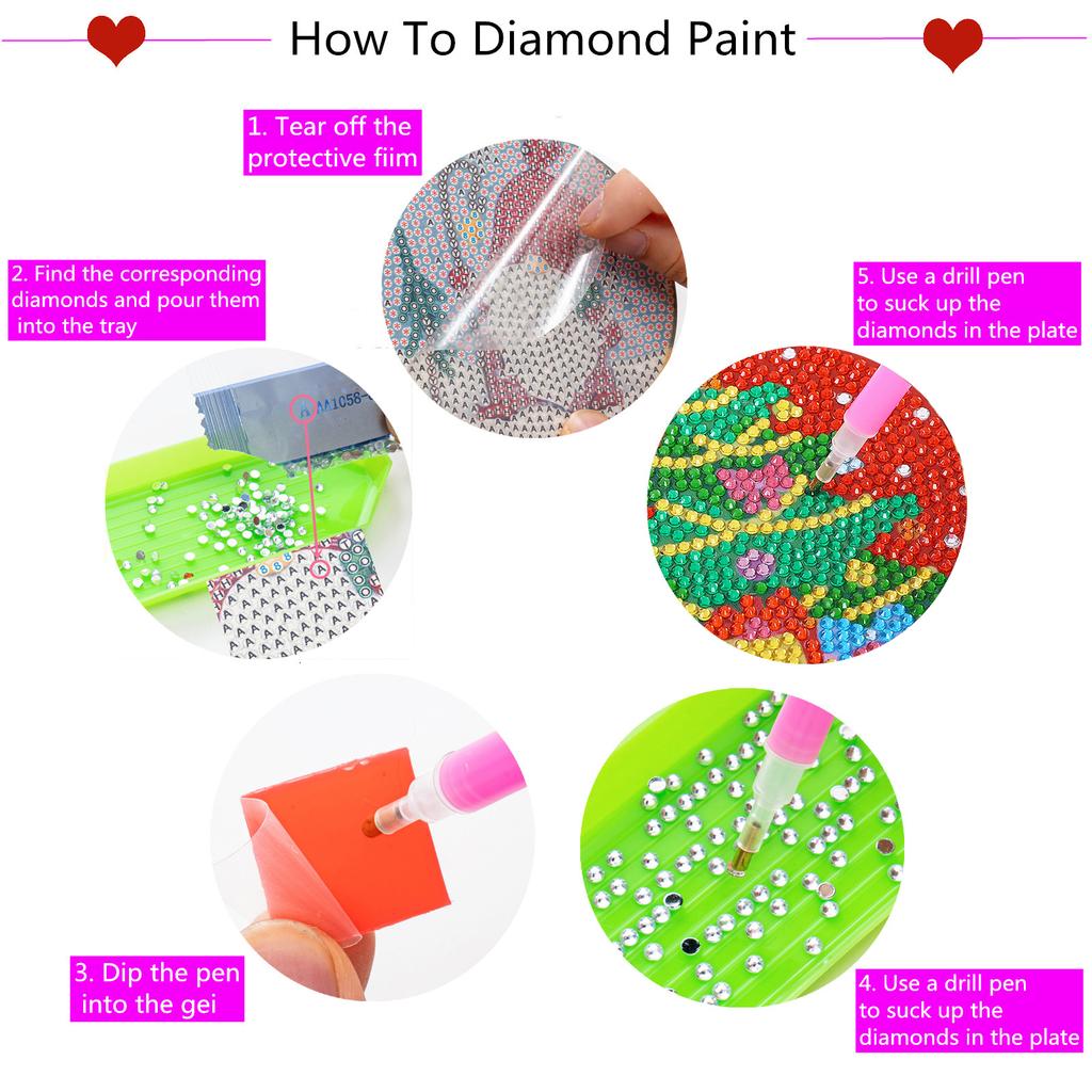 8-piece Fruit Pattern DIY Diamond Art Painting Coaster Without Cup Holder Wooden Coaster Living Room Office Bar Restaurant