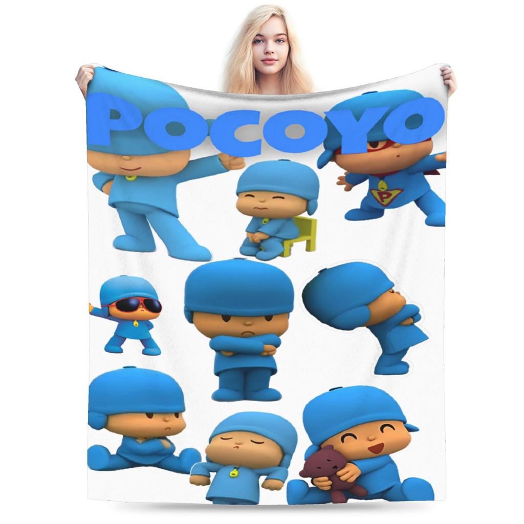 pocoyoes Blankets Fleece  Cozy Soft Throw Blanket for Bed Bedspread