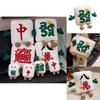 Entzückendes Mahjong-Kissen mit weichem Plüschbezug für Schreibtischstuhl und Entspannung im Wohnzimmer
