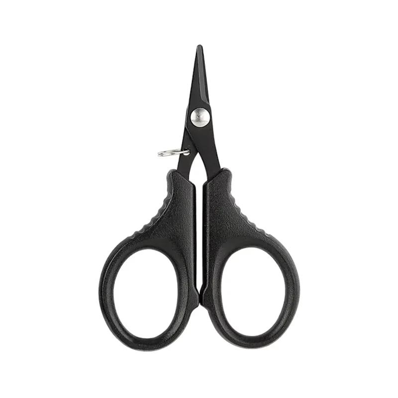 

Black 1Pcs Fishing Coating Stainless Steel Fishing Scissor Plier Cut PE Braid Line Cutter Plies Carp Fishing Accessories Tools чёрный