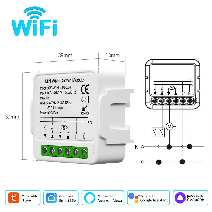 Tuya ZigBee WiFi Curtain Switch Module Roller Blinds Shutter Motor Smart Life APP Remote Control Support Alexa Google Home Alice