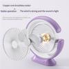 New Design Hot Selling 2 in 1 Multifunctional Moon Shape Portable Adjustable Rechargeable 3 Speed Table Fan with LED Light