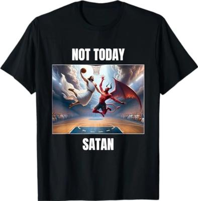 Ježíš vs Satan hrají basketbal - Dnes ne Satane Tričko