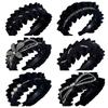 Rhinestone Black Hairband Cloth Wrinkle Headband Luxury Women Hair Hoop  Daily