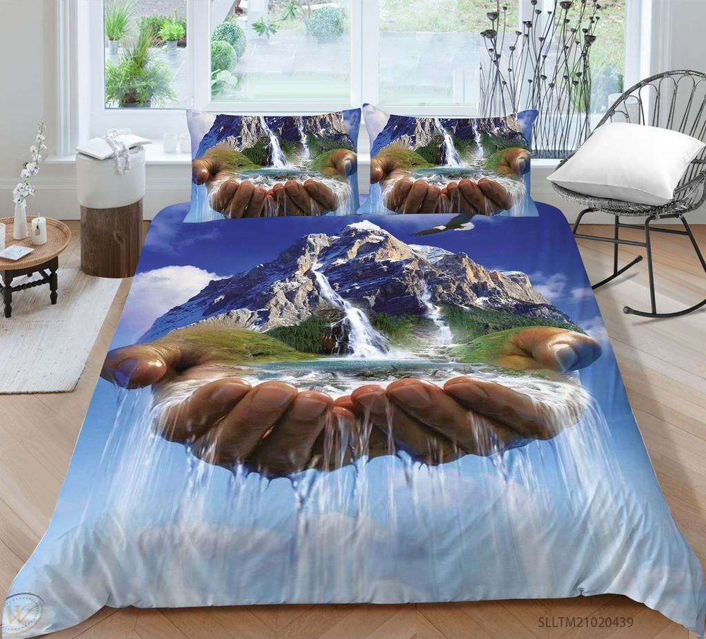 3D digitální tisk Domácí ložní souprava Povlak na polštář Povlak na přikrývku Ložní souprava Povlak na přikrývku Plná velikost Jedno/Dvoulůžko Domácí dekorace