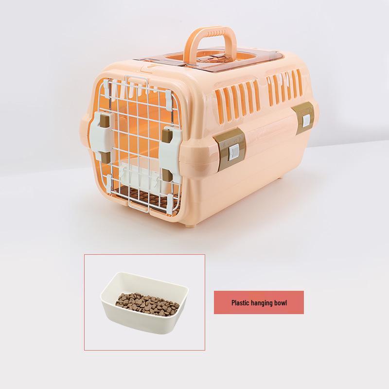 Portable Pet Travel Crate: Breathable, Handheld Carrier for Cats & Dogs