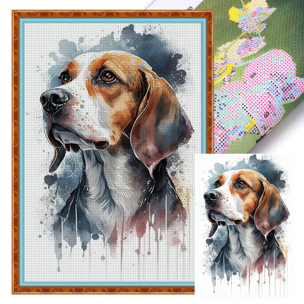 

Полный комплект для вышивки крестиком из эко-хлопка 11CT с принтом животных