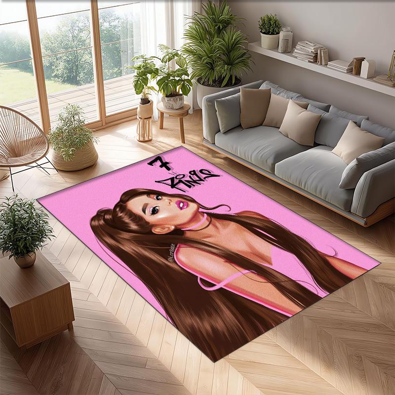 Weicher Kristall-Samt-Bodenläufer, Ariana Grande Anti-Rutsch Dekorativer Teppich, Plüsch-Bereichsmatte Für Innenraum Heimdekoration