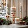 Decorative Graphics for Candles Christmas Candle Transfer Stickers, DIY Holiday Craft Supplies, Waterproof Water Decals Making And Festive Home Decor