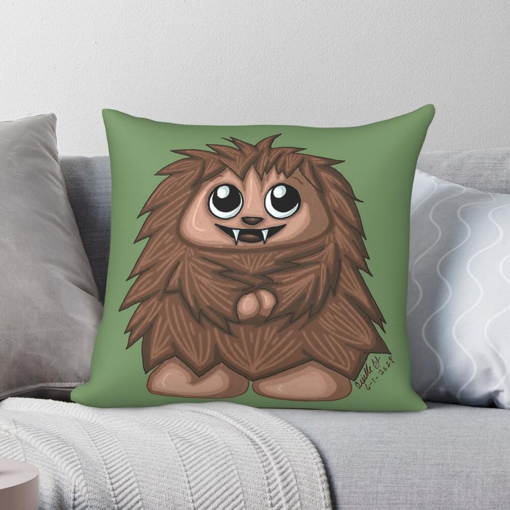 Little Bigfoot Sasquatch Square Pillowcase Polyester Linen Velvet Printed Decor Throw Pillow Case Home Cushion Cover Wholesale