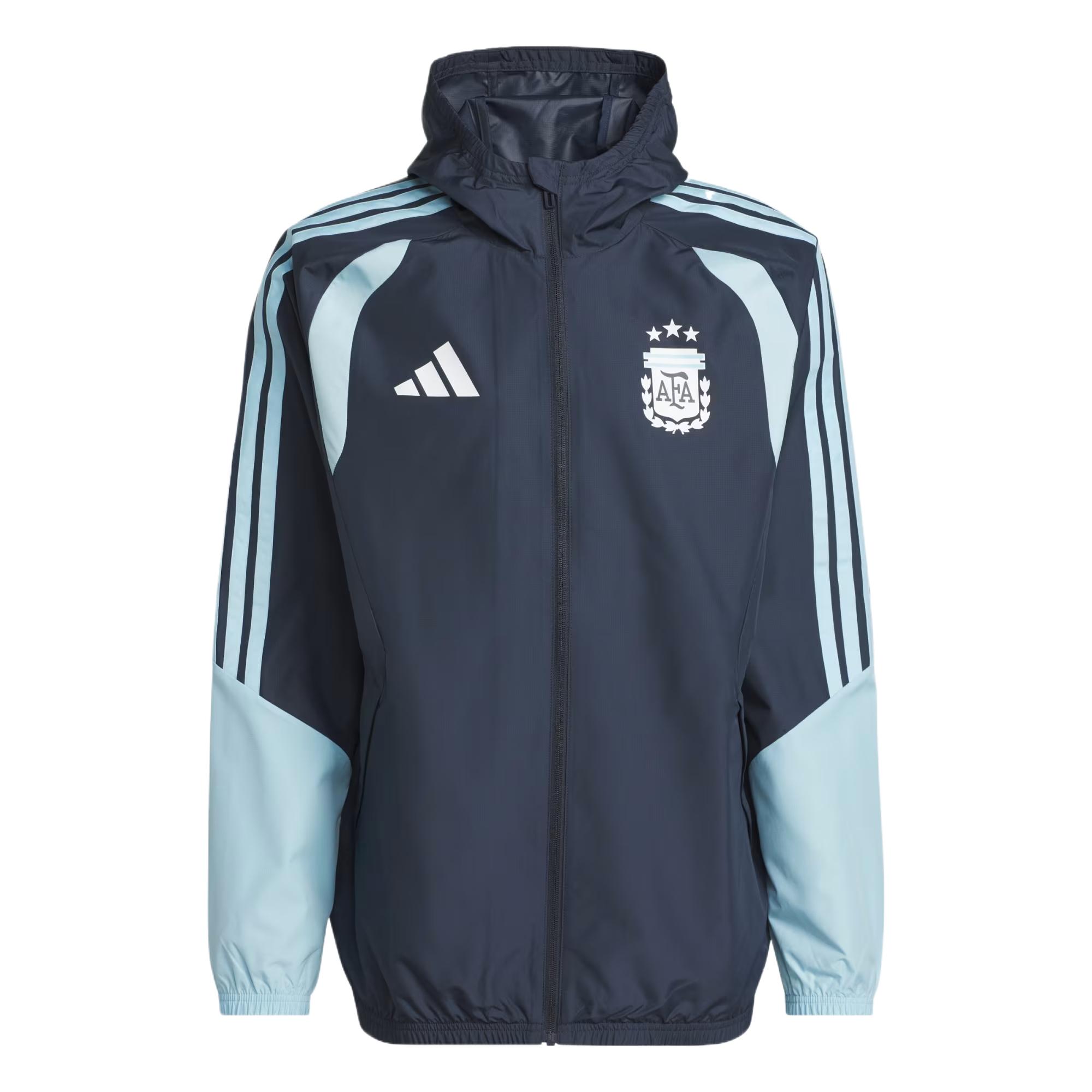 

Adidas Argentina 26 Tiro All Weather Jacket Windproof Waterproof Striped Long Sleeve Football Shirt Men Jackets JY7049 M
