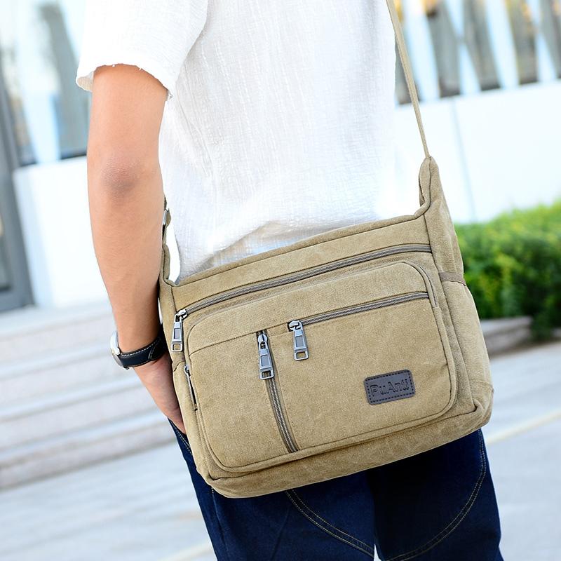 Erkekler Kanvas Omuz Çantaları Rahat Tote Seyahat erkek Crossbody Çanta Lüks postacı çantası Moda Yüksek Kaliteli Çanta