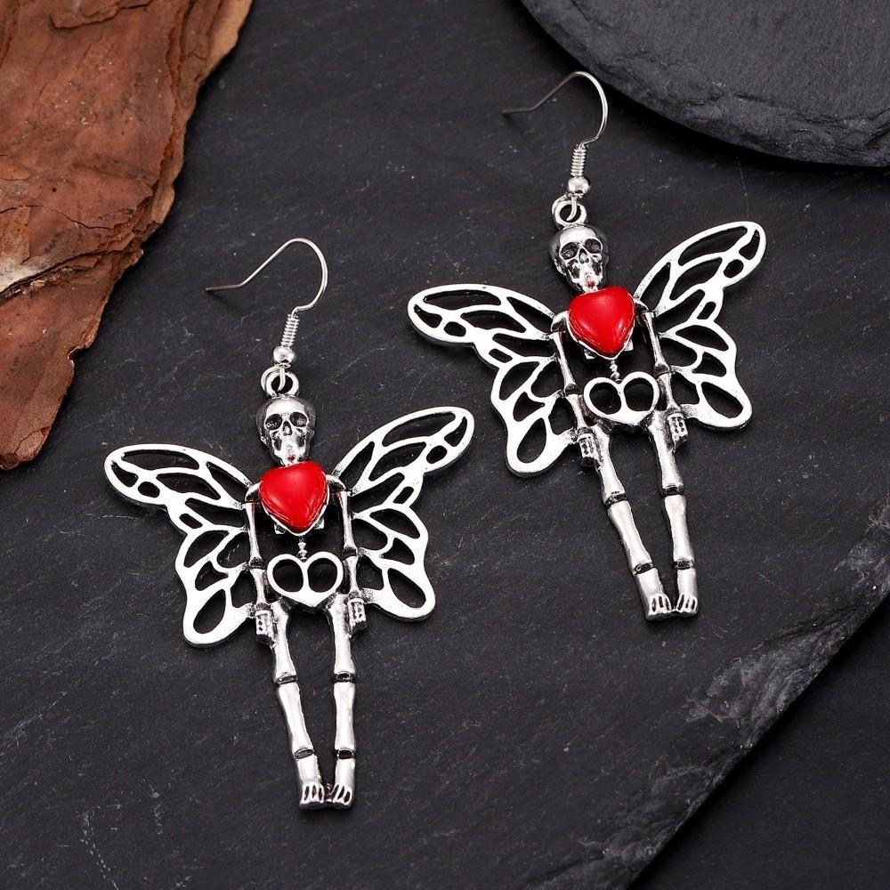 Gothic Style Halloween Pendant Earrings Vintage Minimalist Spider Drop Earrings Alloy Retro Bat Earrings Dark Theme Events
