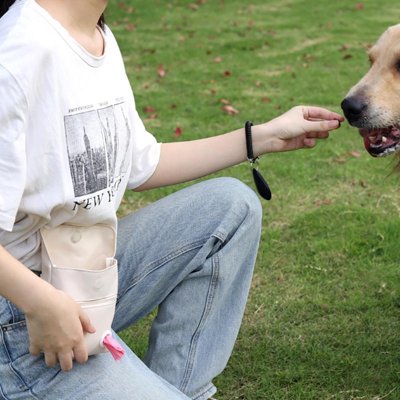 Dog Training Bag, Portable Diagonal Cross Dog Walking Waist Bag, Pet Snacks Collection Bag, Magnetic Absorption Bag