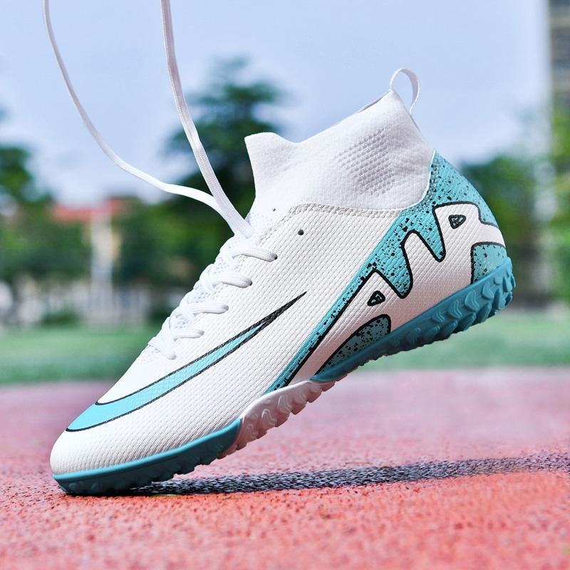 New Male Football Footwear Inside Studs Soccer Kicks Game Long Spikes Sneakers Airy Super Light Practice Drop Shipping