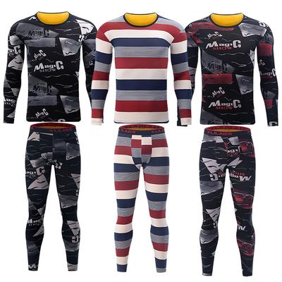 Men's Large Size Autumn and Winter Thermal Underwear Padded and Thickened Autumn Clothes and Trousers Suit Winter Cold Cotton Sweater