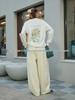 Chic Chrysanthemum Print Round Neck Sweatshirt - Trendy Casual Autumn/Winter Style