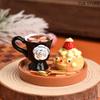 3Pcs Rose Drinks Coffee Cup Kitchen Food Miniature Dollhouse For Doll Accessories Girl Toy