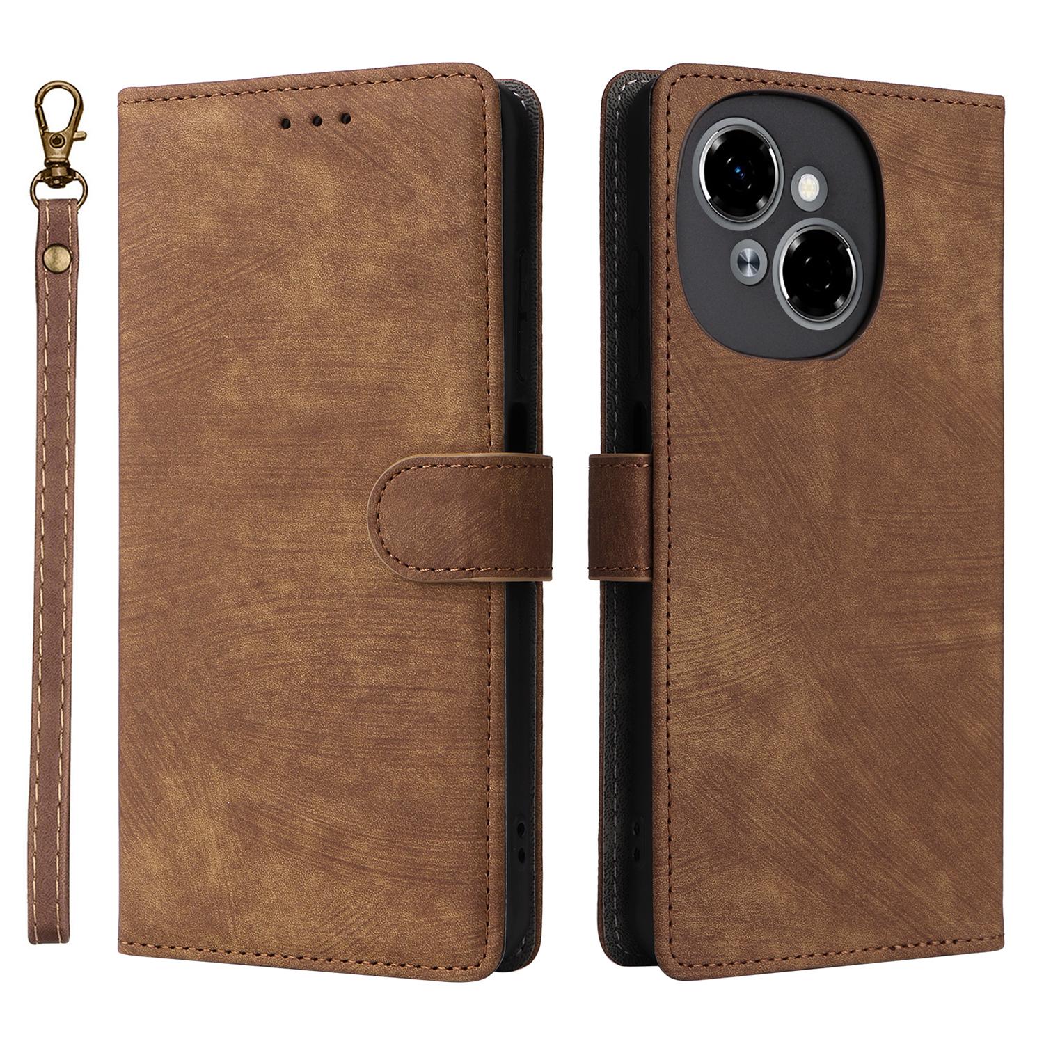 

Для TECNO Spark Go 2025/Spark Go 1/Pop 9 4G Чехол-кошелек с блокировкой RFID из ПУ кожи с подставкой для просмотра Brown