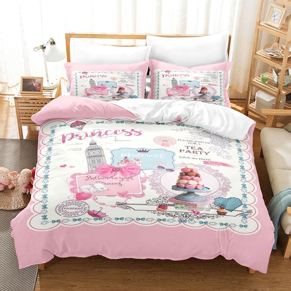 Розовый комплект постельного белья Романтическая тематика Любовь Сердце Свадебный — фото 5