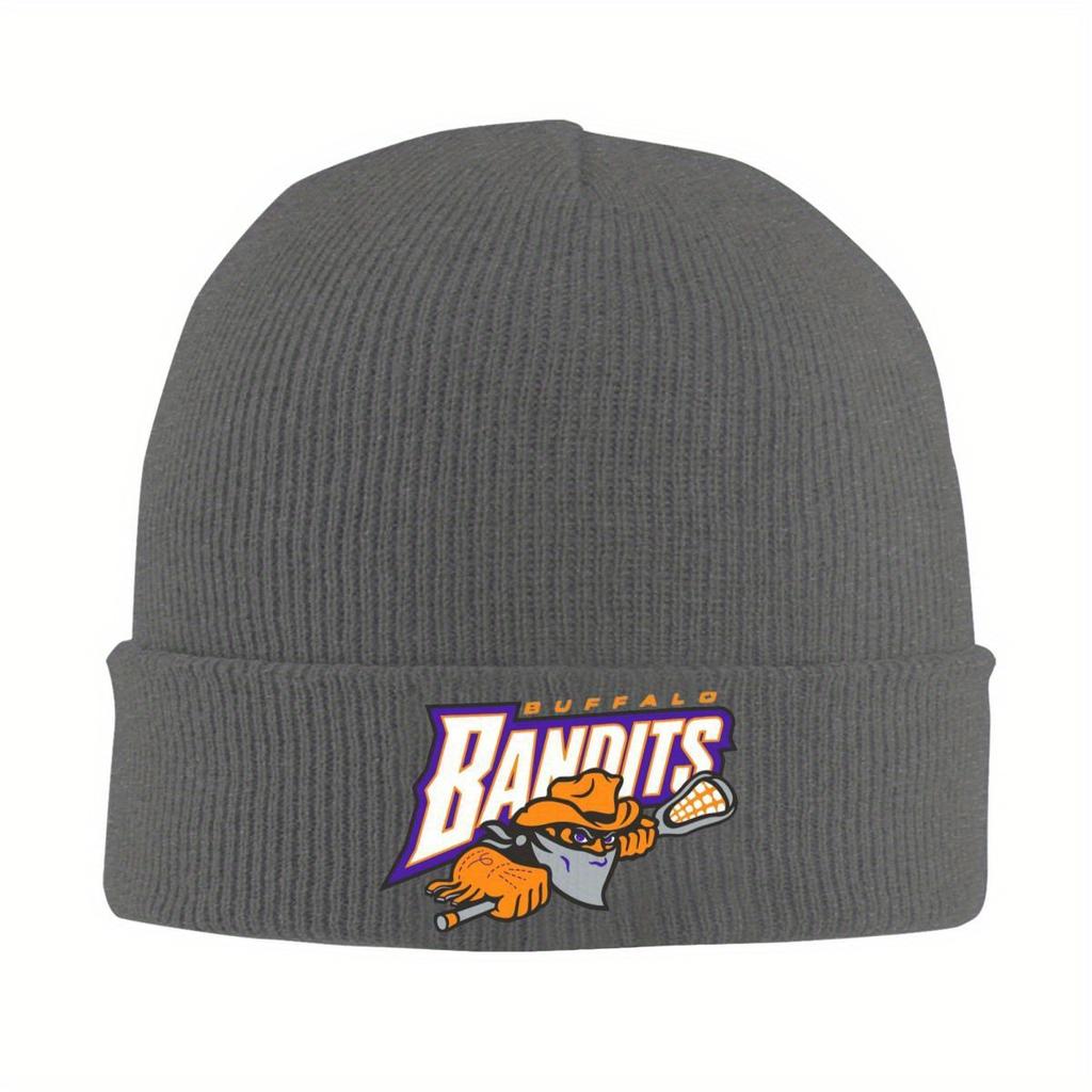Buffalo Bandits Logo Design Warm Knitted Cap Fashion Bonnet Hat Autumn Winter Outdoor Beanies Hats for Unisex Adult