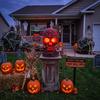 Halloween Skull Light Resin Garden Decor With Led For Outdoor Yard Ambiance