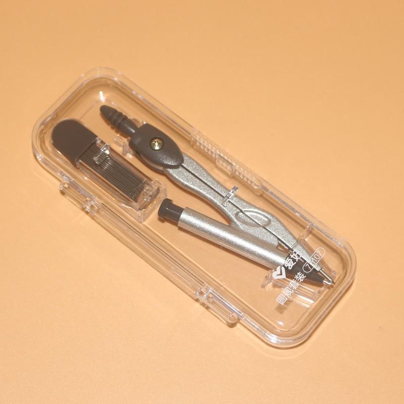 CS8030/77107 Student Metal Drafting Compass & 7-Piece Ruler Set for Scale Drawing