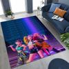 27 Style New KPOP Demon Hunters Rumi Mira Zoey Cartoon Rug for Bedroom Living Room Sofa Home Doormat Decor, Non-slip Floor Mat