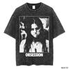 Obsession Movie Hooror Oversized T Shirt 100 Cotton Vintage Washed Tshirt for Men Women Hiphop Streetwear OBS3