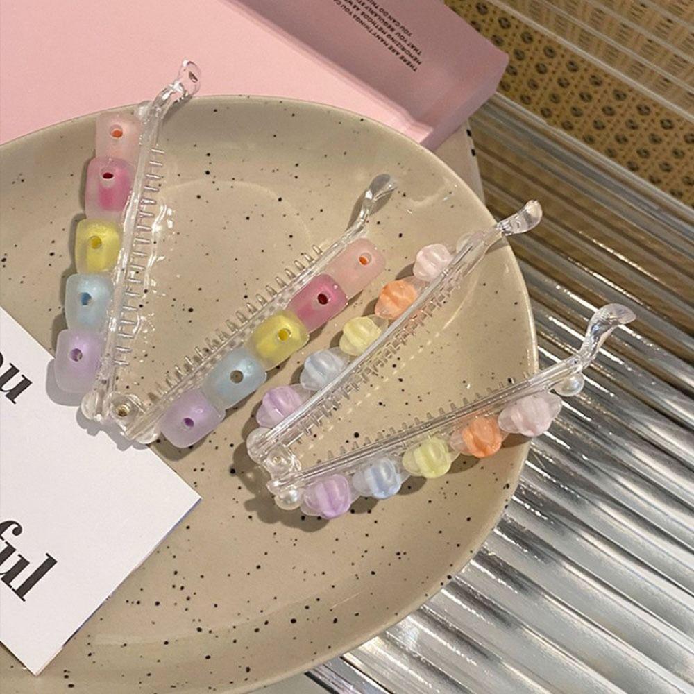 Frosted Claw Clips Acrylic Ponytail Holders Vintage Large Banana Hair Clips  Women
