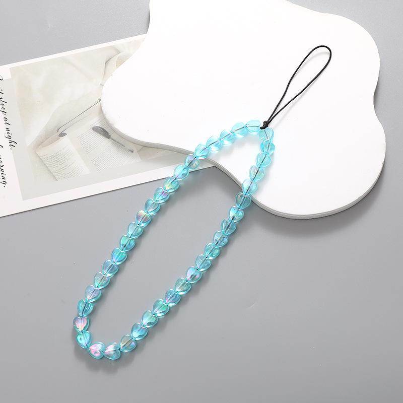 Mermaid Heart Beaded Anti-Drop Phone Lanyard Charm for Women