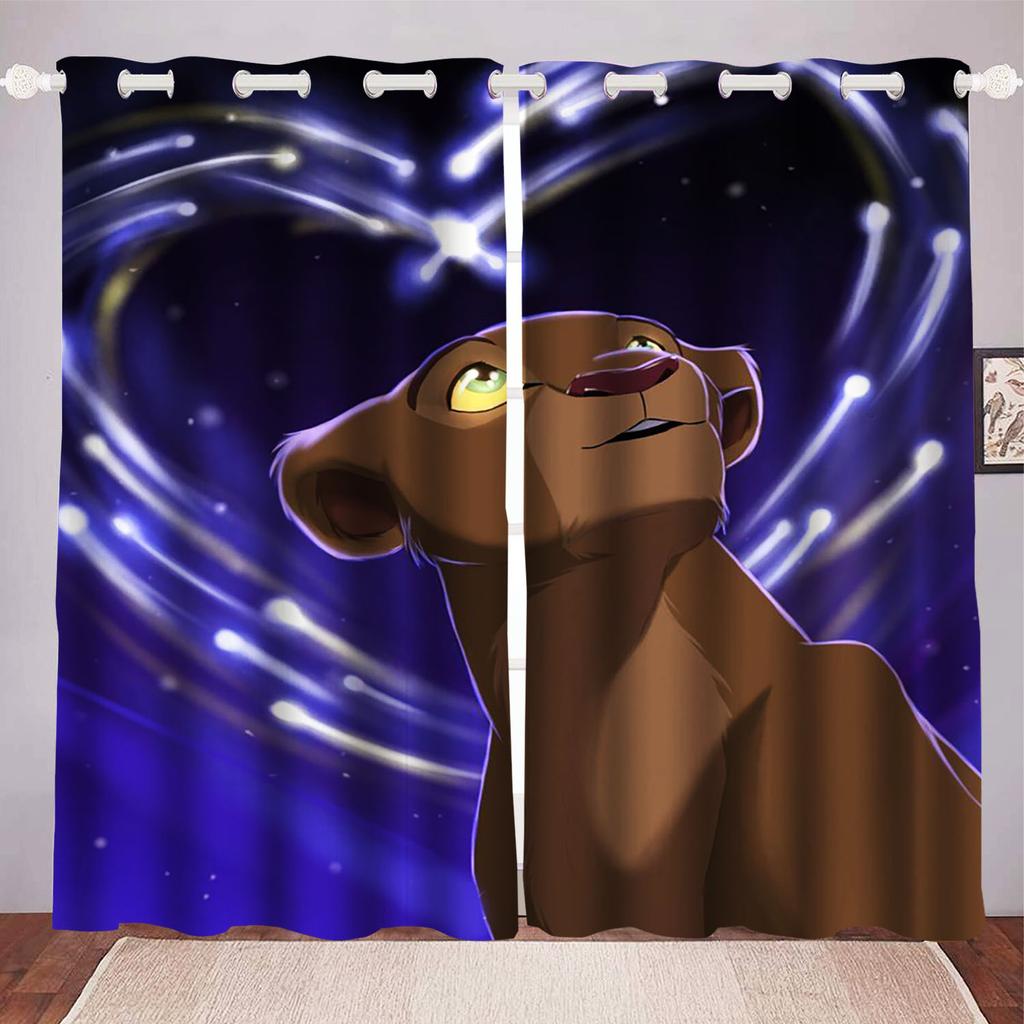 Lion King Dustproof 100% Polyester Blackout Curtains Curtains For Living Room Bedroom Drapes Home Decor