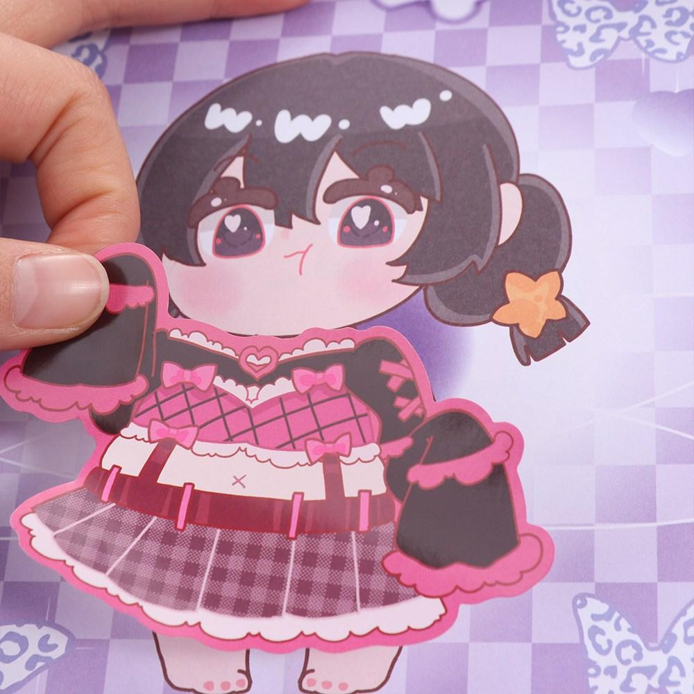 Cartoon Dress Up Sticker Paper Dress-up Outfit Stickers Painting Book Stickers Kids