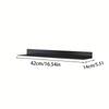 Modern Minimalist Floating Shelf-Mounted Bookcase & Display Shelf with Heavy-Duty Iron, Black/White Suitable for Home Office