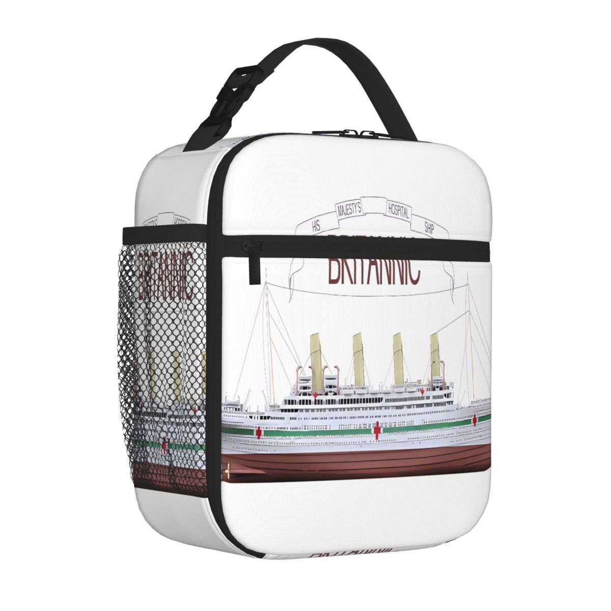 Bestselling HMHS Britannic Three Compartment Compact Lunch Bag Staff Lunch Sports Lunch Bag One Size