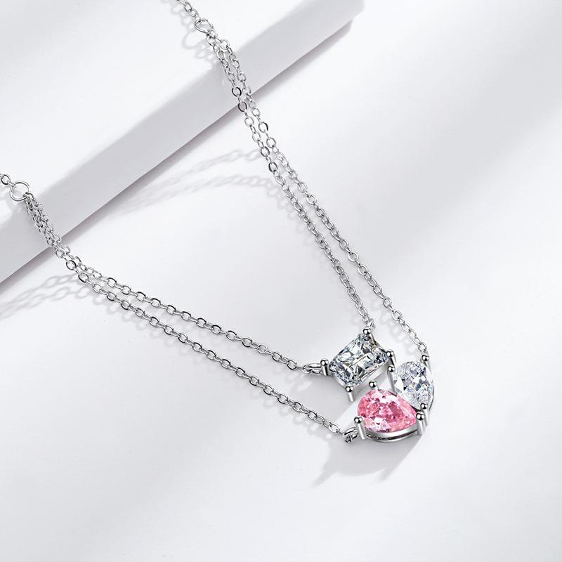 New Companion Necklace for Women Ins Light Luxury Niche Design Love Double-layer Collarbone Chain