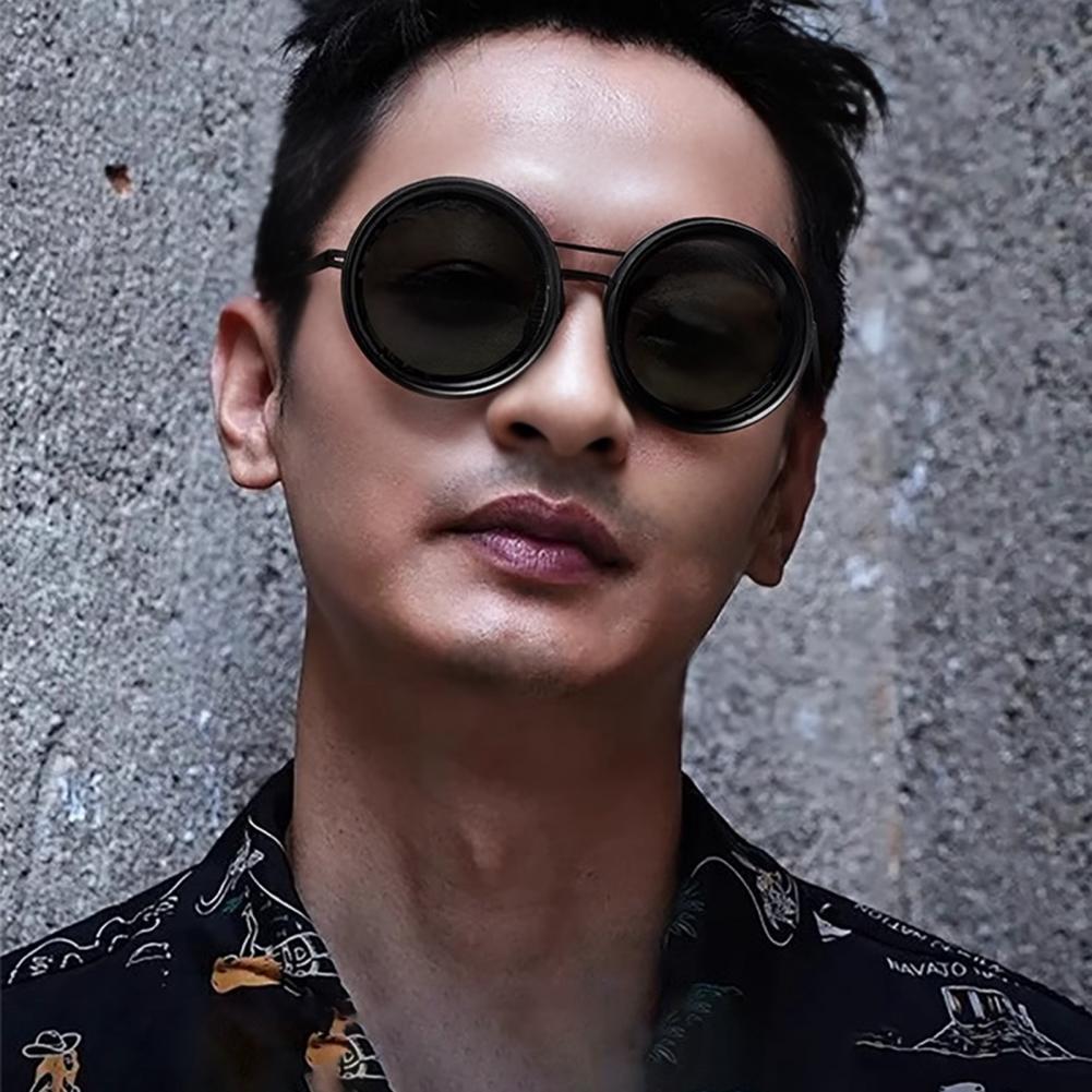 Brand Style Punk ND9 Adjustable Dimming Sun Glasses Men Women Round Sunglasses for Men Fishing Eyeglasses Outdoor Use Shades UV400