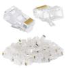 50/30PC RJ45 Ethernet Cables Module Plug Network Connector Crystal Heads Cat5 Gold Plated Network Cable Suitable for Computer TV