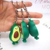 Couple Key Rings Bag Pendant Jewelry 3D Keychain Simulated Fruit Smiling Avocado Avocado Keychain
