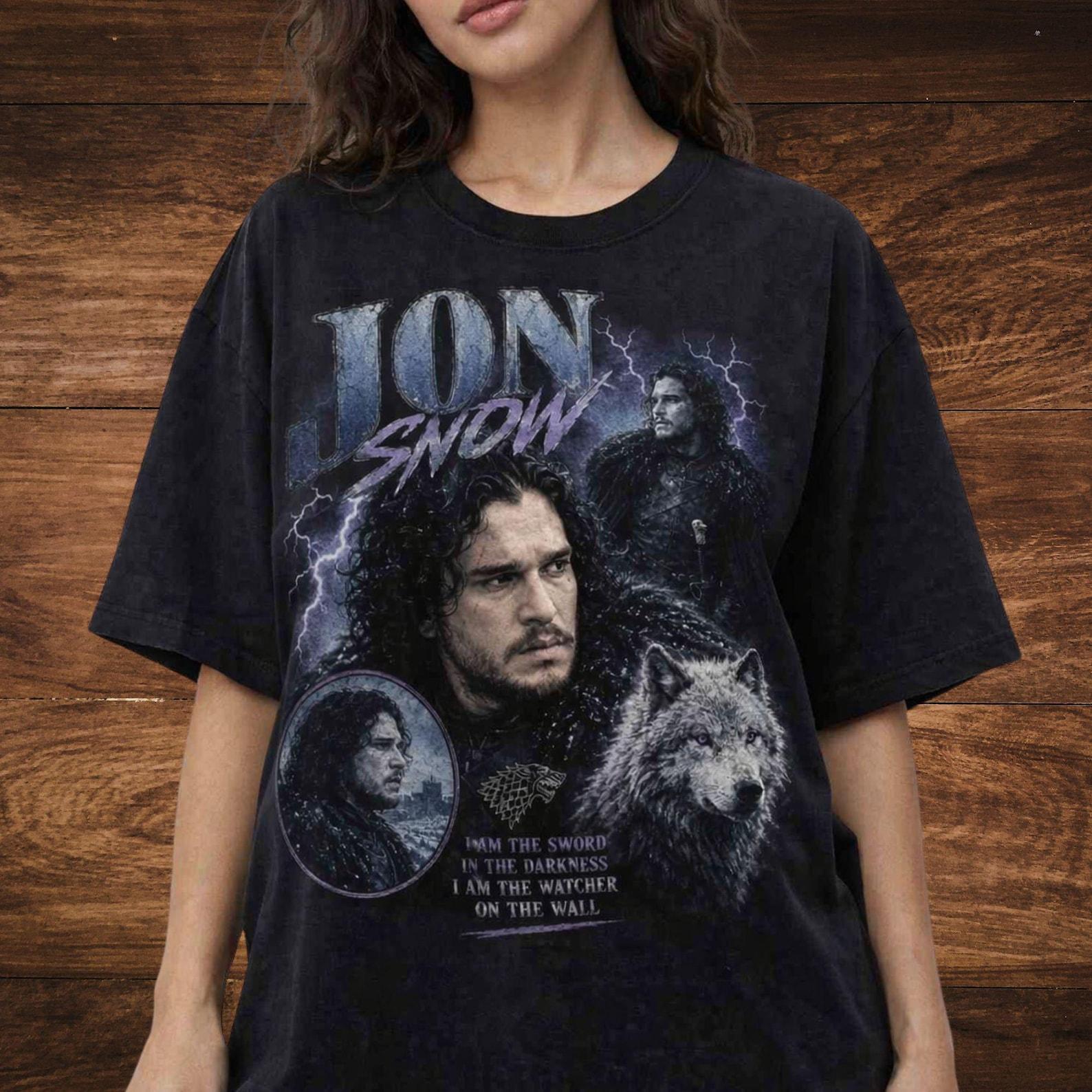 Vintage Jon Snow Shirt, Jon Snow Homage Shirt, Jon Snow Fan Tee, Graphic Tee, Game-inspired shirt, Cotton Unisex T-Shirt S