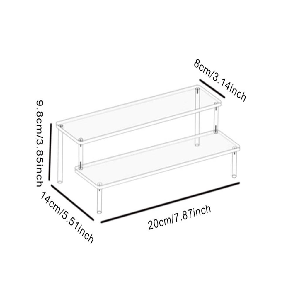 1pc Acrylic Display Stand 1/2/3/4 Tier Acrylic Riser Display Shelf For Cupcake Perfume Doll Transparent Blind Box Storage Shelf