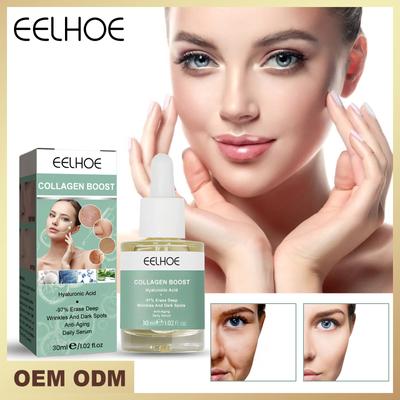 Anti Aging Collagen Boost Face Serum, Sérum s kyselinou hyaluronovou Odstraňovač vrásek Kolagen Lifting Zpevňující zpevňující esence 30 ml