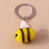 Lovely Handmade Bee Keychain Animal Key Ring Pendants for Women Girls Handbag Decor DIY Kid's Jewelry Gifts