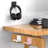 Universal Headphone Stand Adhensive Plastic Wall Mount Hanger Under Desk Headset Rack Holder Support For Gaming Earphone Bracket