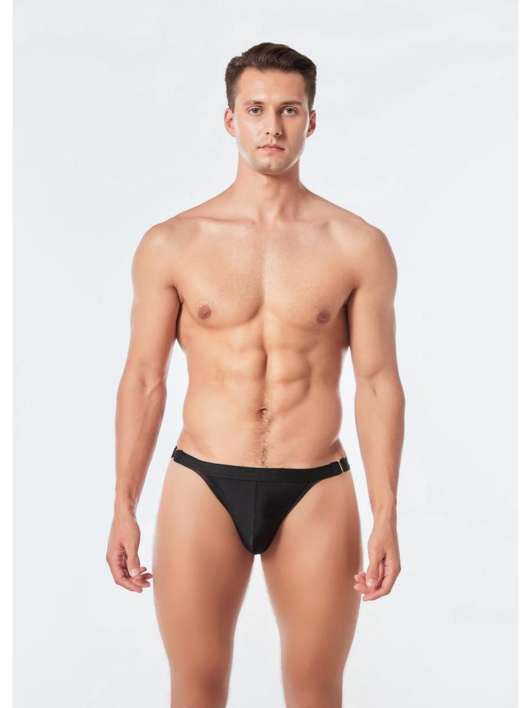 Męskie Trójkątne Kąpielówki z Metalową Klamrą - Europejska i Amerykańska Moda