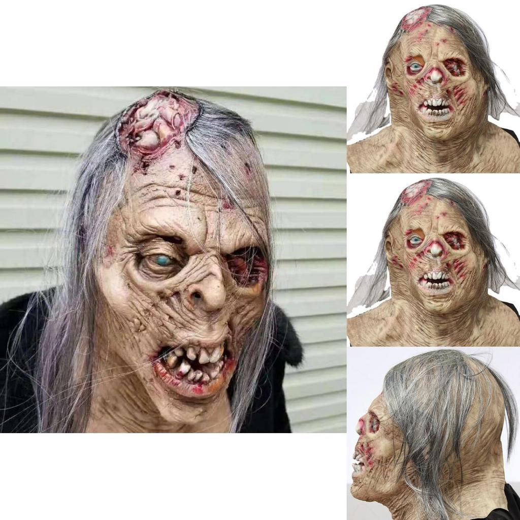 Latex-Zombie-Maske für Halloween-Kostüm und Spukhaus-Partys