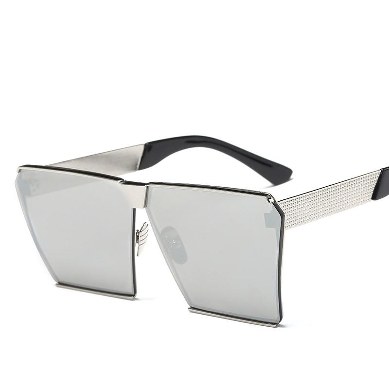 Fashion Luxury Brand Designer Oversized Square Sunglasses Women For Men Vintage Flat Top Mirror Shades Trend Punk Sun Glasses
